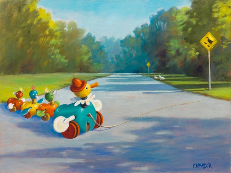 Ducks Crossing by artist Kathleen Meador